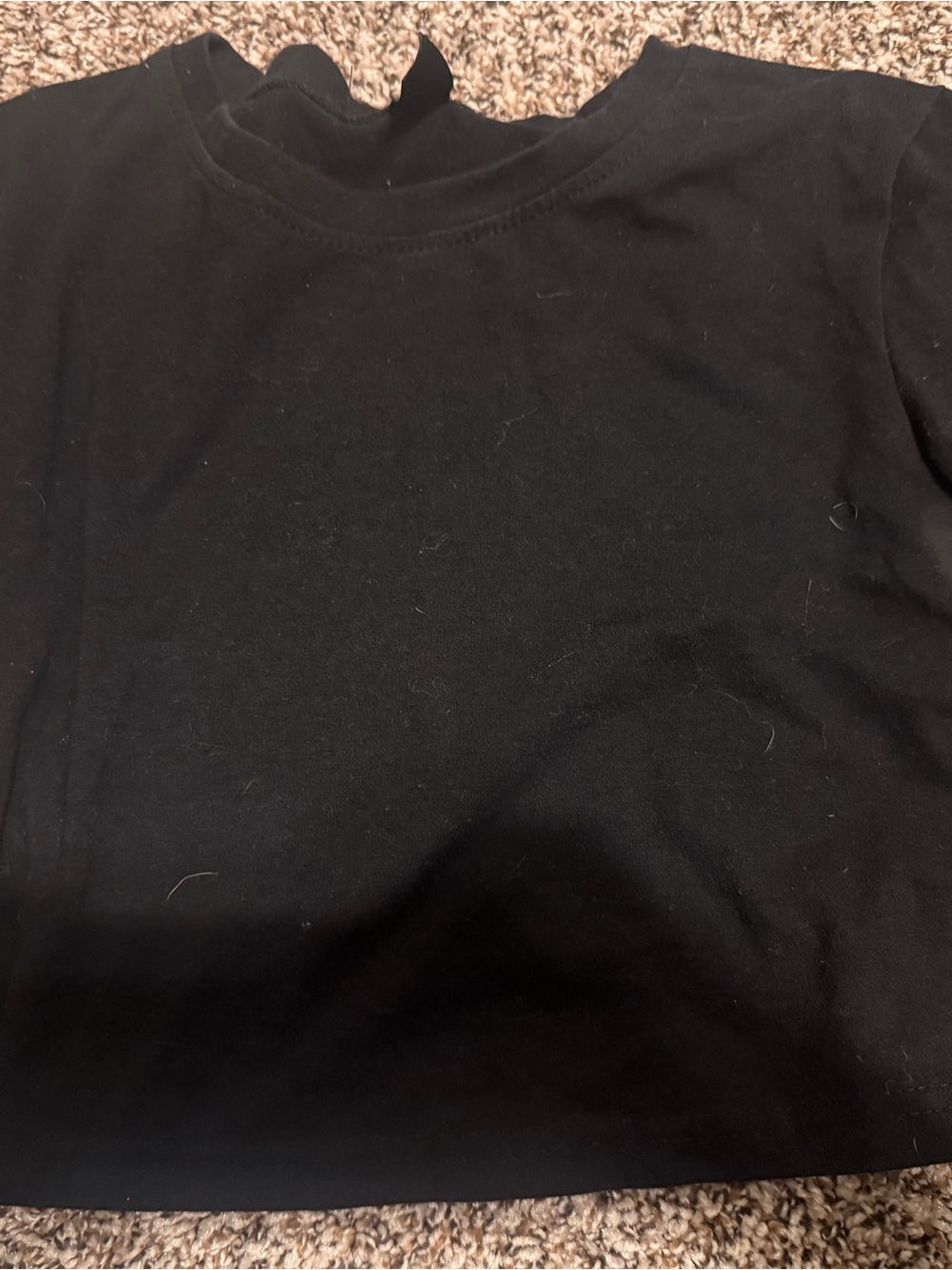 SHEIN Black Short Sleeve Crop Tee